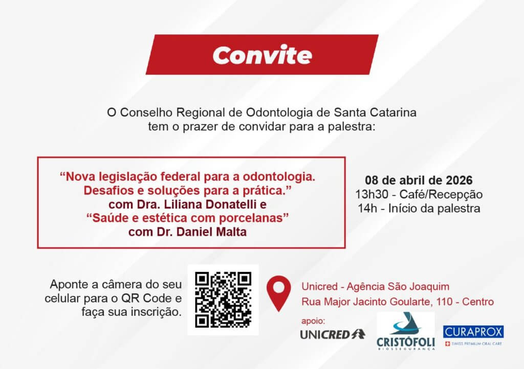 CROSC Convida: Palestras Gratuitas em São Joaquim - Nova Legislação em Odontologia e Saúde e Estética com Porcelanas