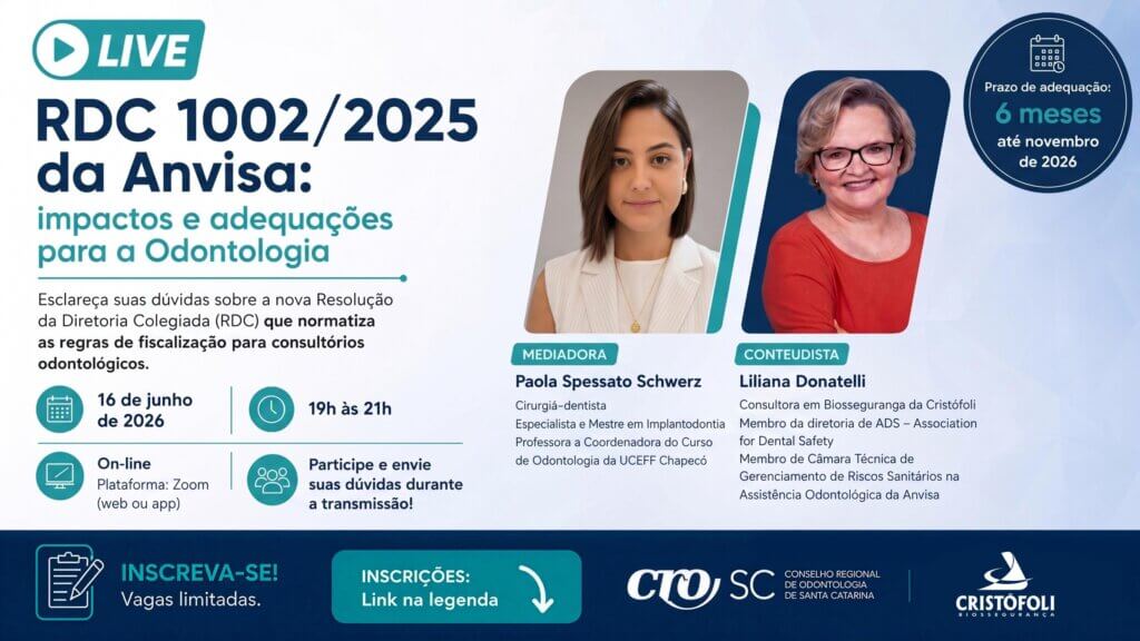 CRO-SC Convida para palestra on-line