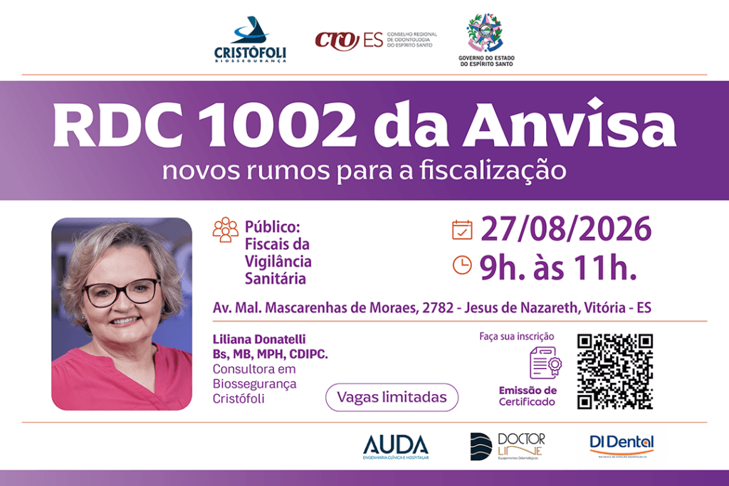 Palestra Presencial da RDC 1002 para Fiscais Sanitários e do CRO em Vitória Abrir opções do banner