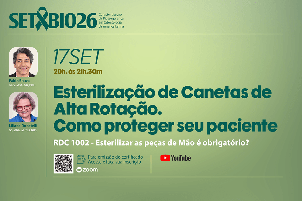 Esterilização de Canetas de Alta Rotação. Como proteger seu paciente