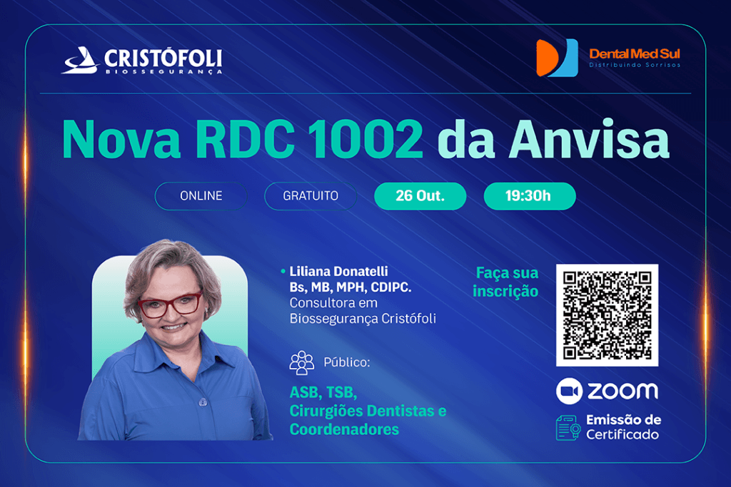 Dia do Dentista: Cristófoli e Med Sul convidam para palestra sobre a RDC 1002